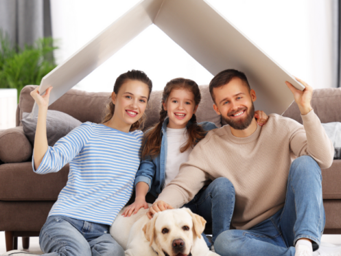 A family enjoying indoor air quality