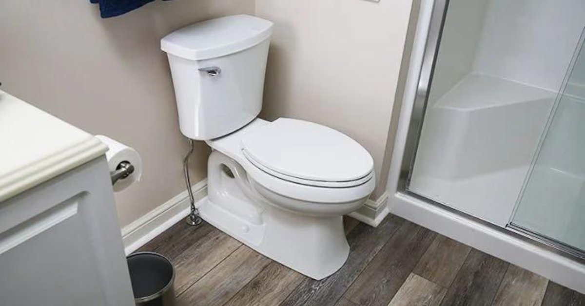 image of a newly installed toilet