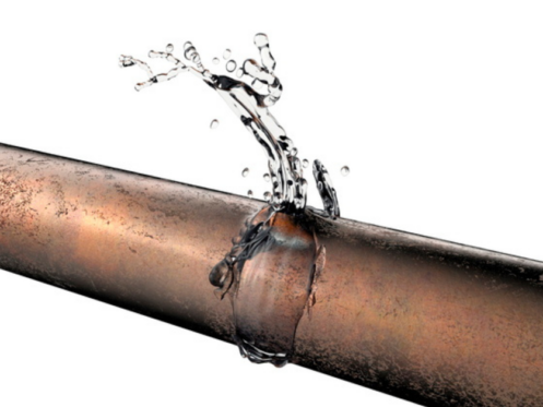 image of a pin hole plumbing leak