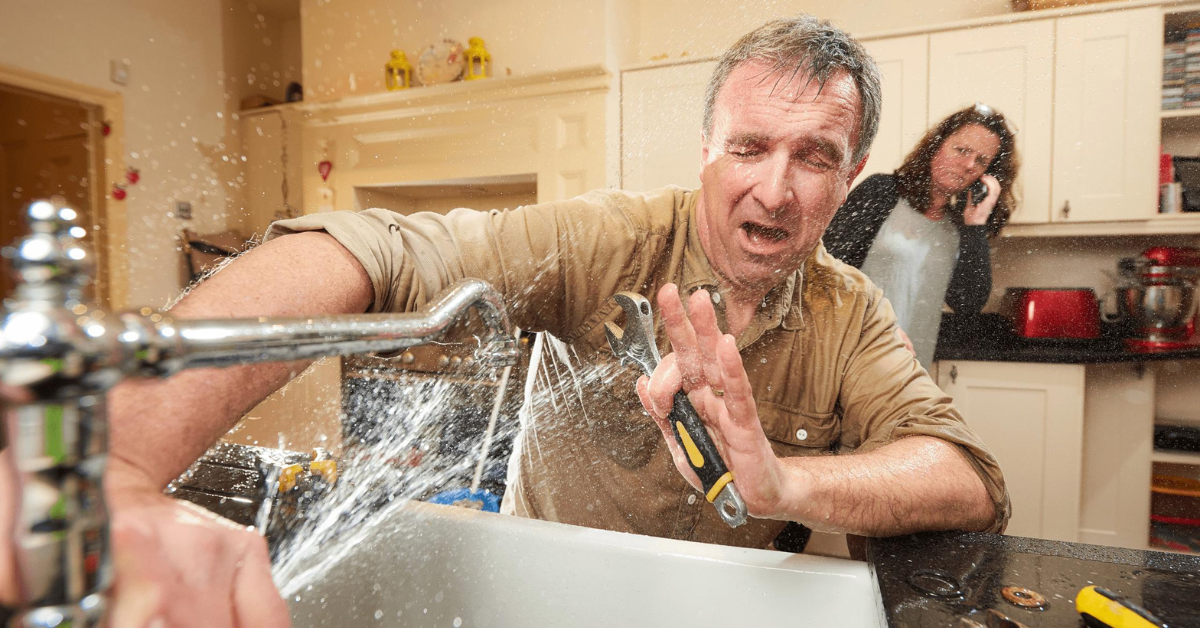 image of a very leaky faucet