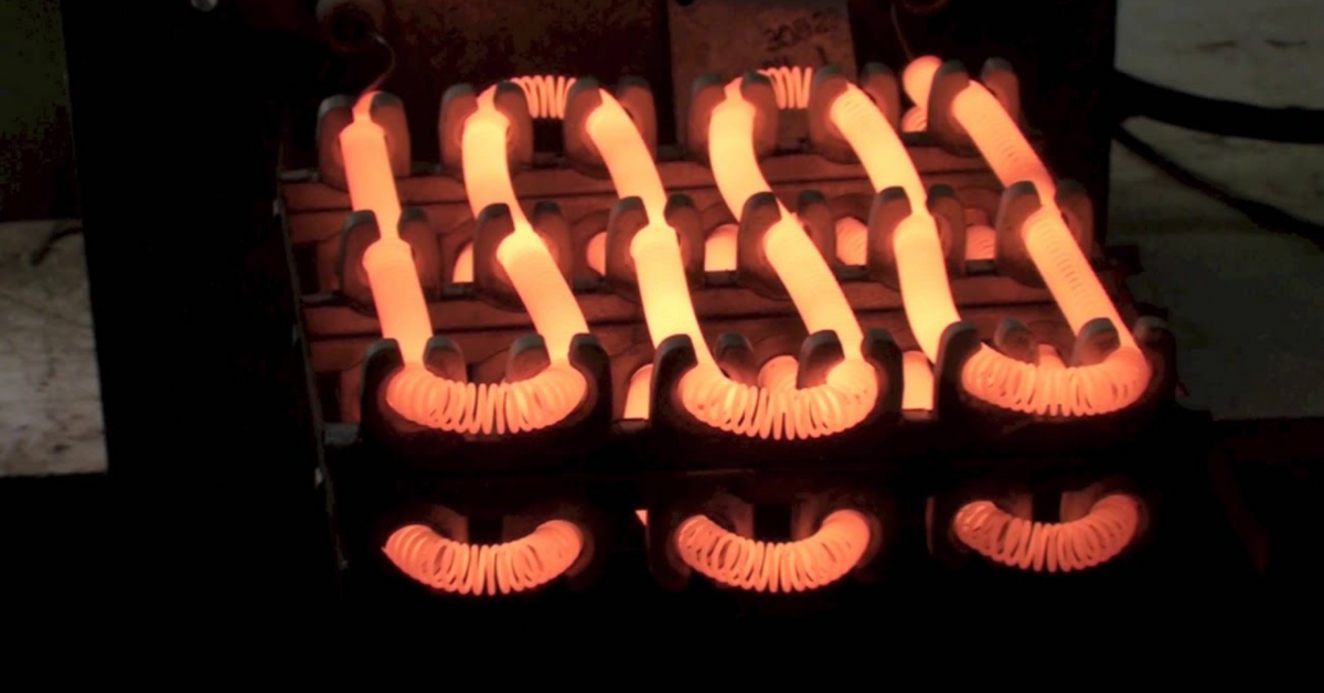 Image of heating coils in a electric furnace